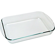 STEKLENA POSODA ZA PEKO PYREX 4,9L, 40X27X7CM