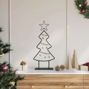 Vidaxl Kovinsko božično drevesce z stojalom Črna 60 cm Jeklo