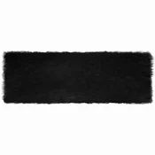 Tepih od umjetne ovcje kože TAFALLA Crna 80 x 250 cm Poliester
