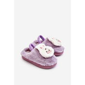 Childrens slippers furry bunny, purple Dicera