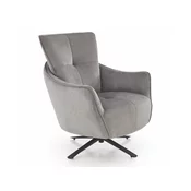 Fotelja Houston 1928 (Siva) Siva, 97x75x86cm, Tkanina, GambeNoge: Metal