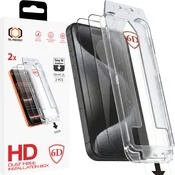 Tel Protect Dust-Free Easy Fit Full Glue 6D kaljeno steklo za Samsung Galaxy S26 Plus črna (s odklepanjem z odtisom prsta) – 2 kom.