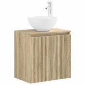 vidaXL Umivalnik s pritrditev na steno Sonoma hrast 49,5 x 35 x 63 cm