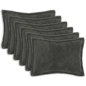 Vidaxl Prevleka za blazino 6 kos HOUTEN Temno siva 50 x 70 cm Bouclé