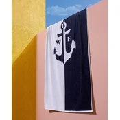 Madame Coco Peškir za plažu Anchor, Pamucni, 75x160cm, Teget-beli