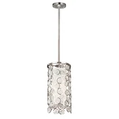 Elstead Lighting Elstead Lexi 1 lahka cilindrična stropna viseča svetilka, polirani nikelj, E27, (22097816)