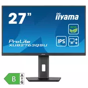iiyama ProLite XUB2763QSU-B1 racunalni monitor 68,6 cm (27) 2560 x 1440 pikseli Quad HD LED Crno