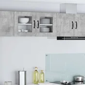 Zidni stakleni ormaric PORTO 2 pcs Betonski sivi
