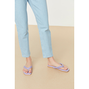Trendyol Lilac Flat Toe Womens Flip-Flops Slippers