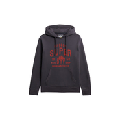 Superdry Majica temno siva/rdeča