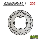 shumee Zadnji zavorni disk Honda XL/CB 91-03 240 mm 4 x 10,5 mm 5 mm
