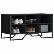 vidaXL Omarica za čevlje črna 90x38x45,5 cm inženirski les