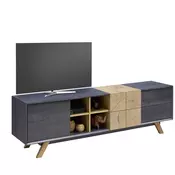 NISKA KOMODA  180/55/40 cm  boja hrasta, tamnosiva