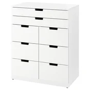 NORDLI Predalnik z 8 predali, bela, 80x99 cm