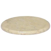 Vidaxl Mizna plošča krem O 40x2,5 cm marmor