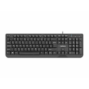 NATEC NKL-0967 TROUT Tastatura, Slim, USB, US, 1,8m, Crna
