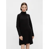 Pieces Pletena obleka Ellen 17119500 Črna Regular Fit