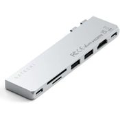 Satechi Pro Slim prikljucna stanica, 1xUSB4,1xHDMI,2xUSB-A,SD/MicroSD, srebrna (ST-HUCPHSS)