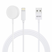 POLNILEC TECH-PROTECT ULTRABOOST 2IN1 MAGNETIC CHARGING CABLE & LIGHTNING 150CM APPLE WATCH WHITE