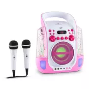 AUNA prijenosni karaoke set Kara Liquida, bijelo-roza