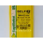 Kabelske vezice rumene 380x4,5 mm - SapiSelco (1 pak/100 kos) SEL.14.427
