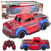 Terenski auto na daljinsko upravljanje pickup Spider - crveno/plavi