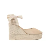 Espadrile Manebi Soft Suede Wedge Espadrilles M 1.1 WV Bež