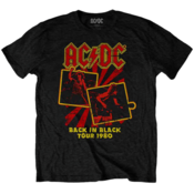 AC/DC Majica Back in Black Tour 1980 Black XL