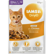 MOKRA HRANA ZA MAČKA IAMS HRANA ZA MLADE MUCE PIŠČANEC, OMAKA, 85G