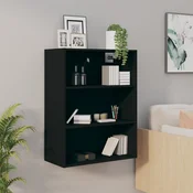 Vidaxl vidaXL Stenska omarica črna 69,5 x 32,5 x 90 cm