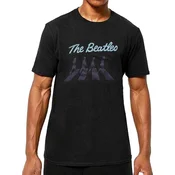 The Beatles Crossing Silhouettes (Puff Print) Black M Majica