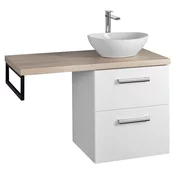 Komplet kopalniškega pohištva VEGA, širina 97,5 cm, beli/platinasti hrast - Bela - 97,5x63,8x45 cm - Aqualine - VEGA II - 24 - MDF/laminat - 975 - 638 - 450 - 14