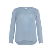 KAFFE CURVE Bluza KCAmi svetlo modra