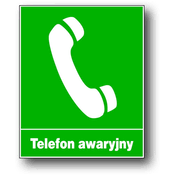 shumee ZIO-5 - znak za zdravje in varnost - telefon za nujne primere