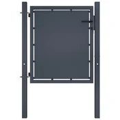 Vidaxl Vrtna vrata iz jekla 100x75 cm antracitna