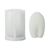 shumee Silikonski kalup za svečo v obliki pavovega perja 95x63x45 mm
