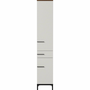 Sivo-bež visoki kupaonski ormaric u dekoru oraha 34x190 cm Yonkers - Germania