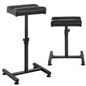 Kozmetični naslon za noge za pedikuro, nastavljiva višina do 75 cm do 80 kg - črn