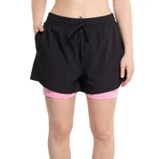 mymotus Športne hlače Mymotus Ladies Comfort Running Twin Shorts Black- Begonia Pink RW81 črna