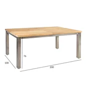 Homestar Miza NAUTICA 200/300x100x76 cm tikovina