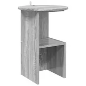 vidaXL Stranska miza Siva Sonoma O 39,5 x 55 cm Inženirski les