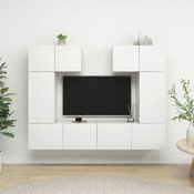 6-dijelni set TV ormarica bijeli od konstruiranog drva
