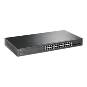 TP-Link JetStream TL-SG2428P mrežno stikalo Upravljano L2/L2+ Gigabit Ethernet (10/100/1000) Power over Ethernet (PoE) 1U Črna