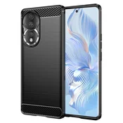 TPU gel ovitek Brushed Carbon za Honor 90 - črn