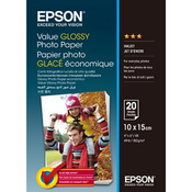 Epson Value Glossy Photo Paper, C13S400037, fotografski papir, sijajni, bel, 10x15cm, 183 g/m2, 20 kosov, brizgalni
