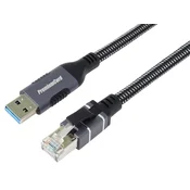 PremiumCord Ethernetni kabel USB3.2 do LAN RJ45 10/100/1000, 1 m