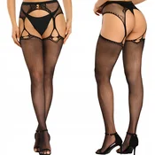 shumee Erotično perilo Hlačne nogavice z luknjo Seks nogavice s pasom Bodystocking