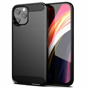 Puzdro Carbon Lux TPU iPhone 14 - čierne
