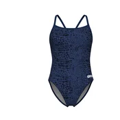 ARENA Enodelne kopalke SNAKESKIN CHALLENGE BACK mornarska / golobje modra / temno modra