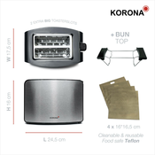 KORONA Toaster XXL KR21250 za toast & sendviče, (20651461)